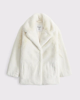 long-length faux fur jacket