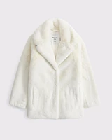 long-length faux fur jacket