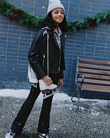 vegan leather biker jacket