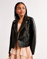 vegan leather biker jacket