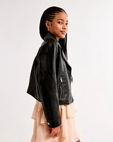vegan leather biker jacket