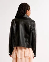 vegan leather biker jacket