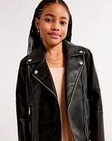 vegan leather biker jacket