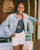 embroidered denim jacket