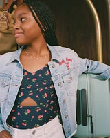 embroidered denim jacket