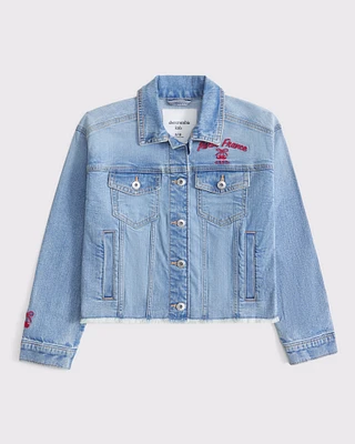 embroidered denim jacket