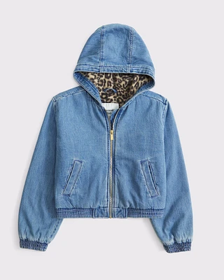 hooded workwear full-zip jacket
