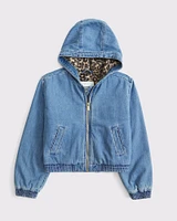 hooded workwear full-zip jacket
