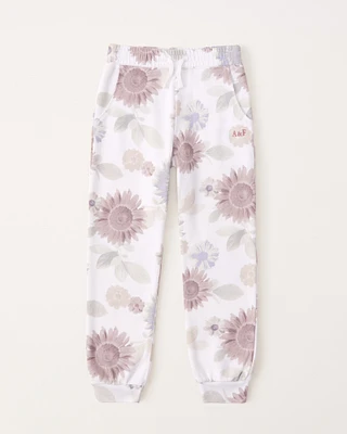 pattern logo fleece joggers