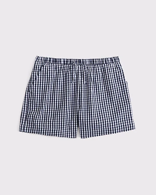 poplin pull-on shorts