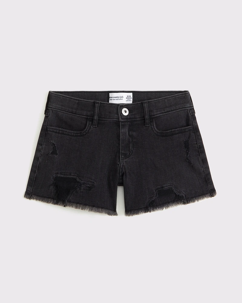 low rise midi shorts