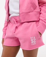 low rise cutoff fleece shorts