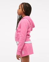 low rise cutoff fleece shorts