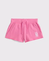 low rise cutoff fleece shorts