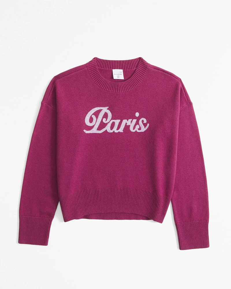 graphic crew sweater