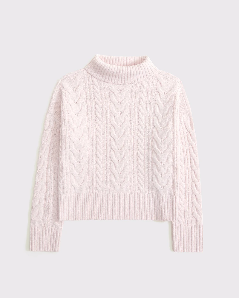 cable turtleneck sweater