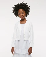 pointelle cardigan