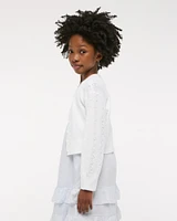 pointelle cardigan