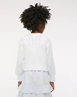 pointelle cardigan