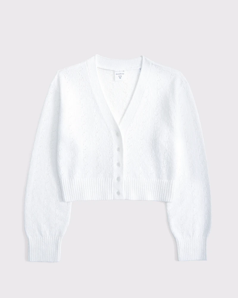 pointelle cardigan