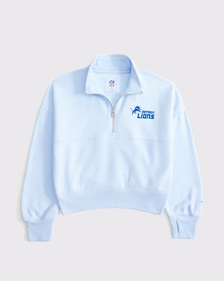 detroit lions quarter-zip sweatshirt