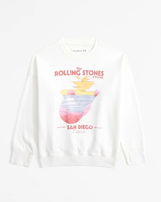 legging-friendly rolling stones graphic crew sweatshirt