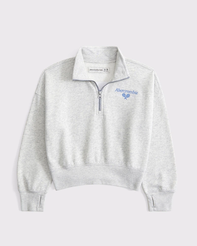 logo quarter-zip sweatshirt