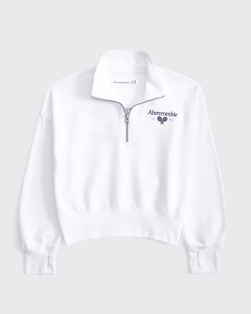 logo quarter-zip sweatshirt