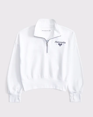 logo quarter-zip sweatshirt