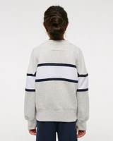 sporty graphic crew sweatshirt