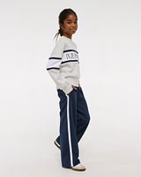 sporty graphic crew sweatshirt