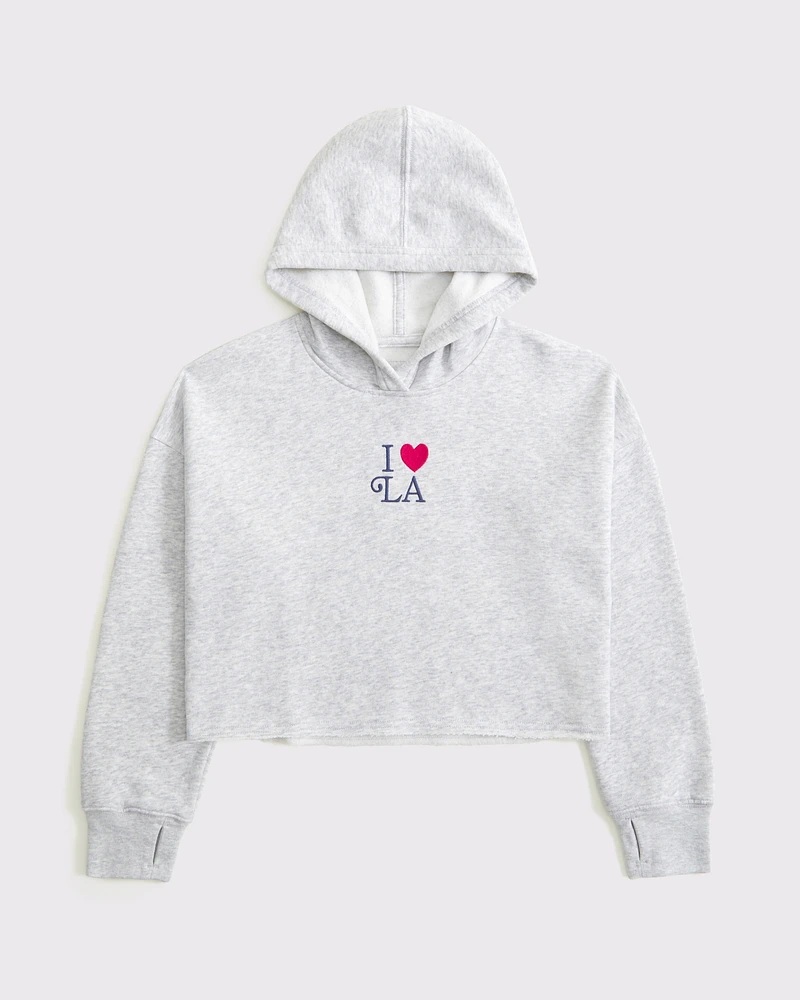 cutoff graphic popover hoodie