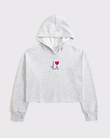 cutoff graphic popover hoodie