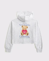 cutoff graphic popover hoodie