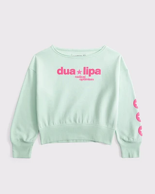 shelby cobra off-the-shoulder graphic crew sweatshirt
