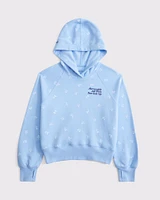 pattern logo popover hoodie