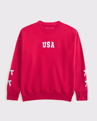 legging-friendly usa graphic crew sweatshirt