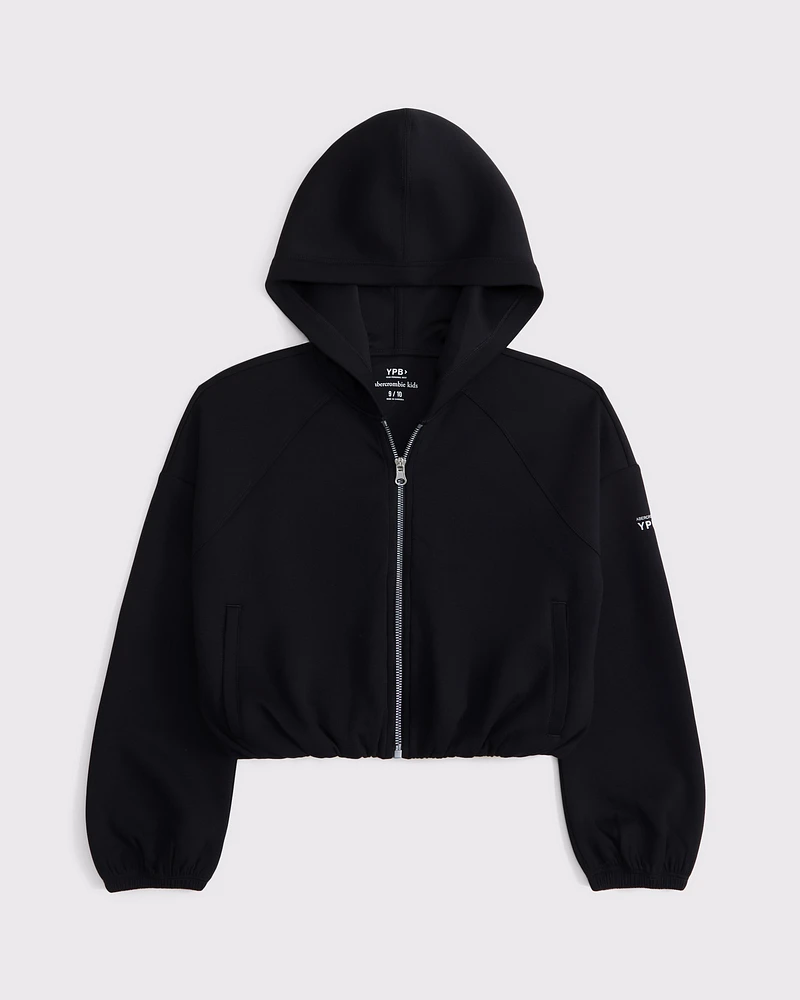 ypb neoknit bubble hem full-zip hoodie