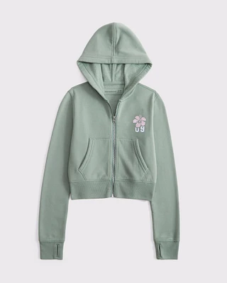graphic full-zip hoodie
