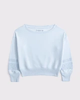 essential off-the-shoulder sweatshirt