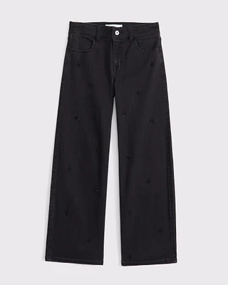 high rise wide leg jeans