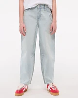 high rise barrel jeans