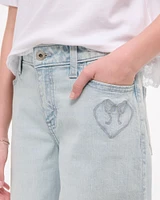 high rise barrel jeans