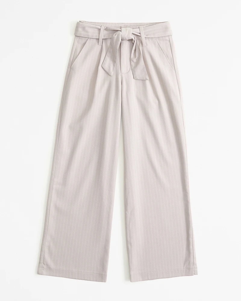 high rise wide leg trousers