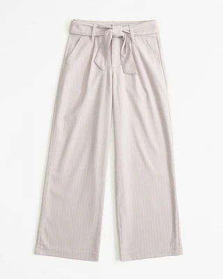 high rise wide leg trousers