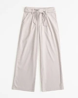 high rise wide leg trousers
