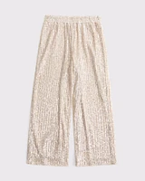 sequin ultra wide leg pants