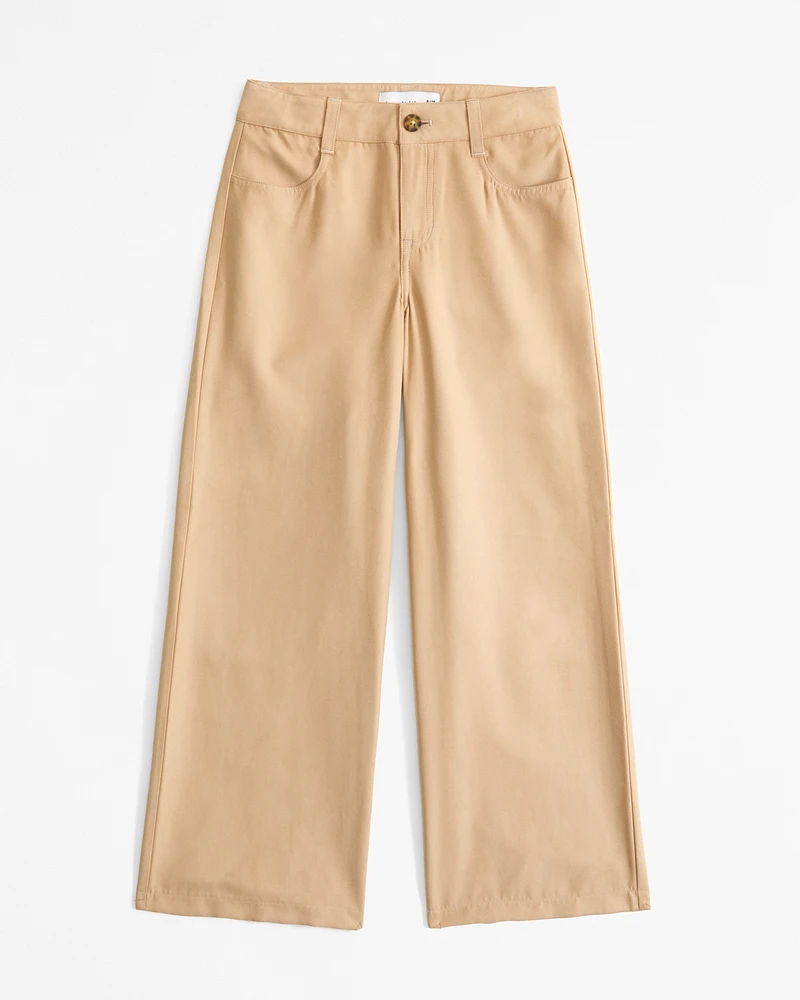 faux suede ultra wide leg pants