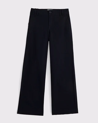 high rise wide leg uniform pants