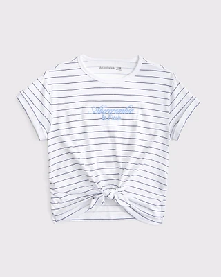 knot-front logo tee